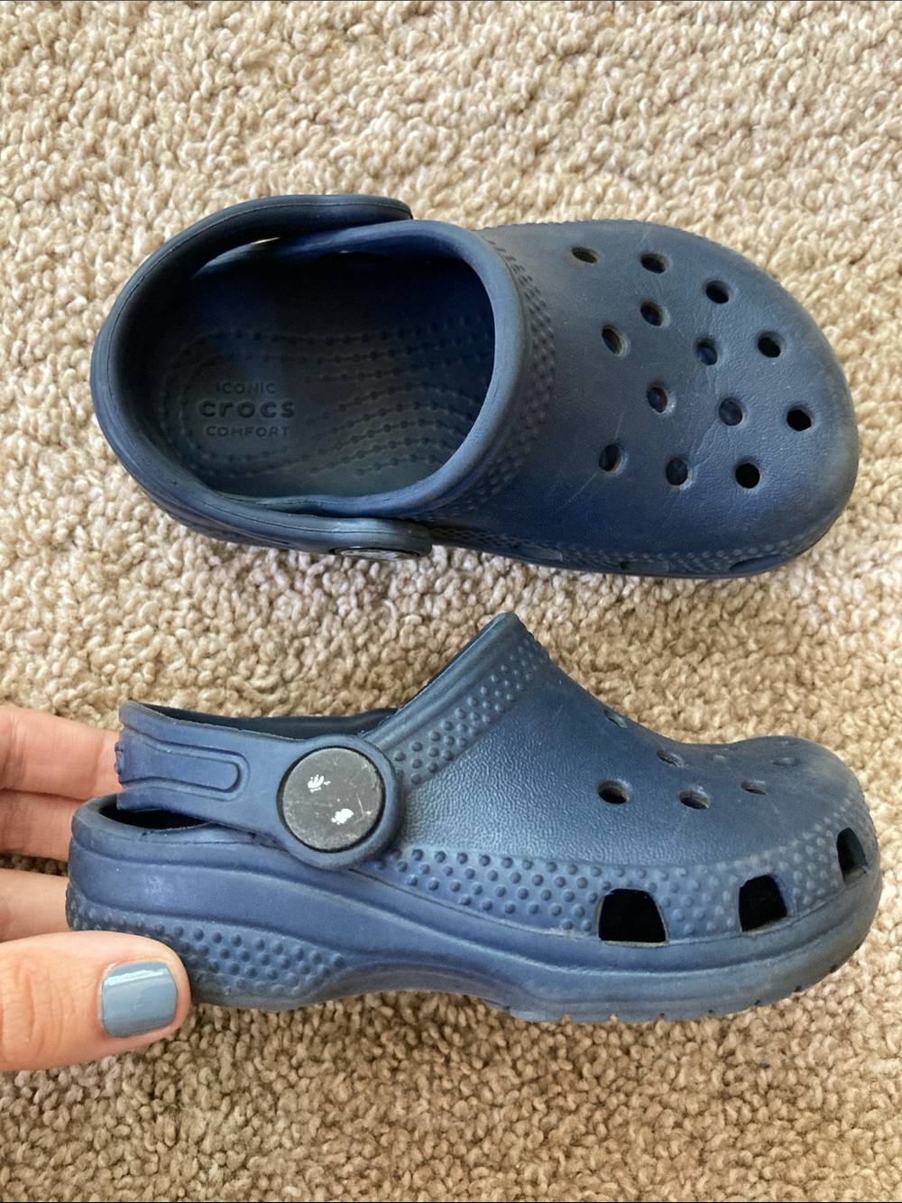 CROCS Kids Navy Blue Classic Clog